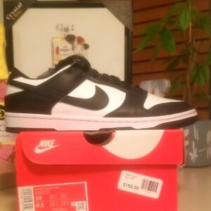 Nike  Black and White Dunk Low Retro Sneakers  NWT